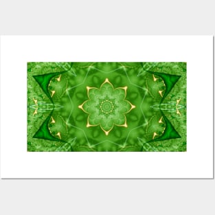 Golden Lotus Mandala Posters and Art